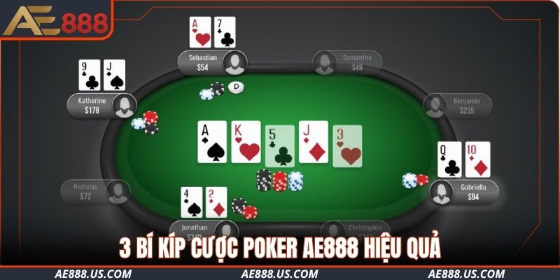 3 bí kíp cược Poker AE888 hiệu quả