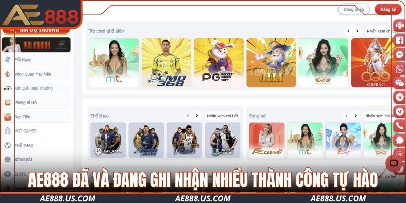 AE888 đã và đang ghi nhận nhiều thành công tự hào