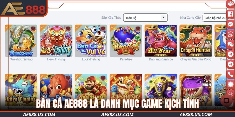 Bắn cá AE888 là danh mục game đầy hấp dẫn và kịch tính