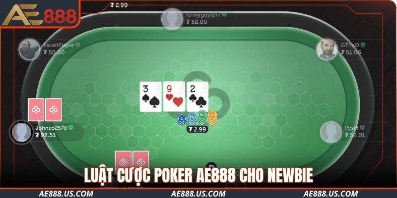 Luật cược Poker AE888 cho newbie