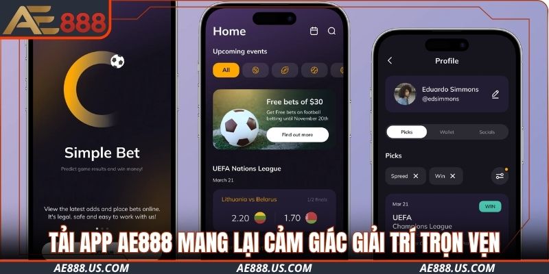 Tải app AE888 mang lại cảm giác giải trí trọn vẹn mọi lúc mọi nơi
